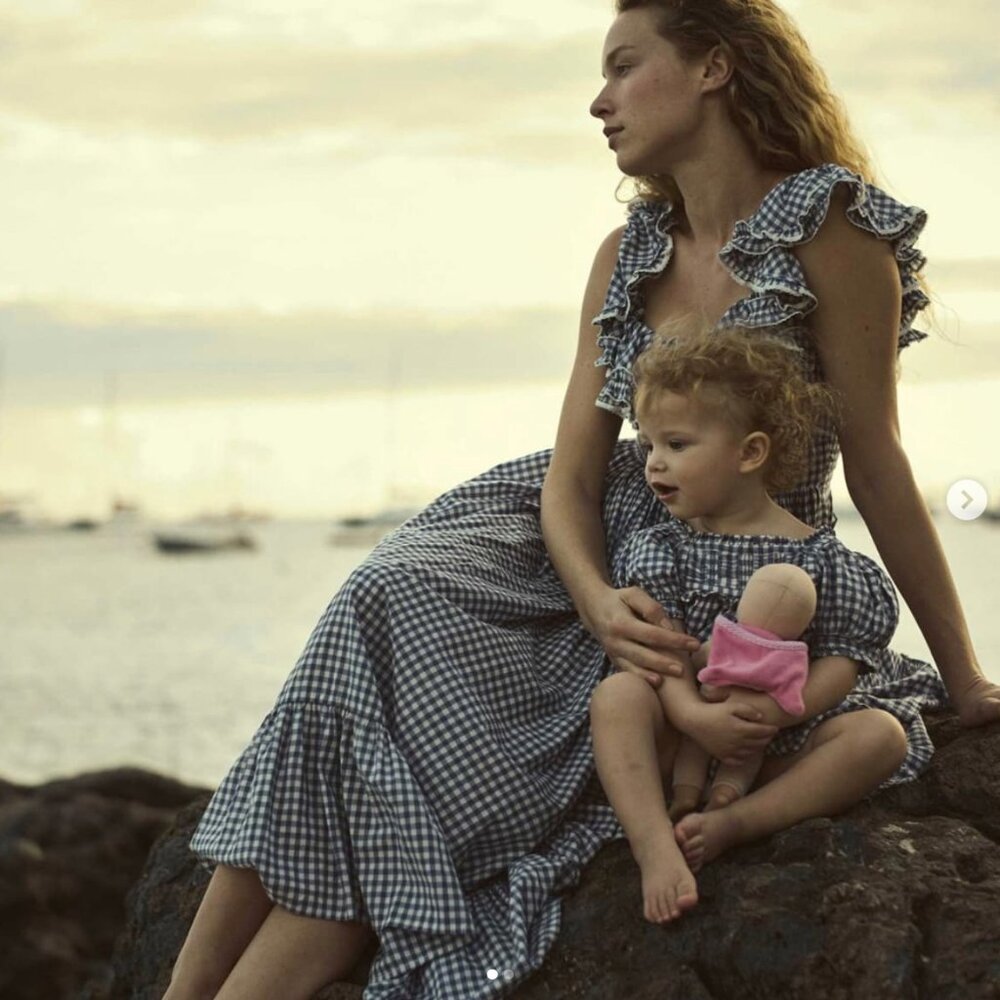 DOEN Sora Dress Blue Gingham M